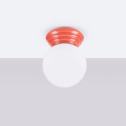 Φωτιστικό οροφής μπάνιου ZORI 1xG9/8W/230V Ø 12 cm IP44 ροζ