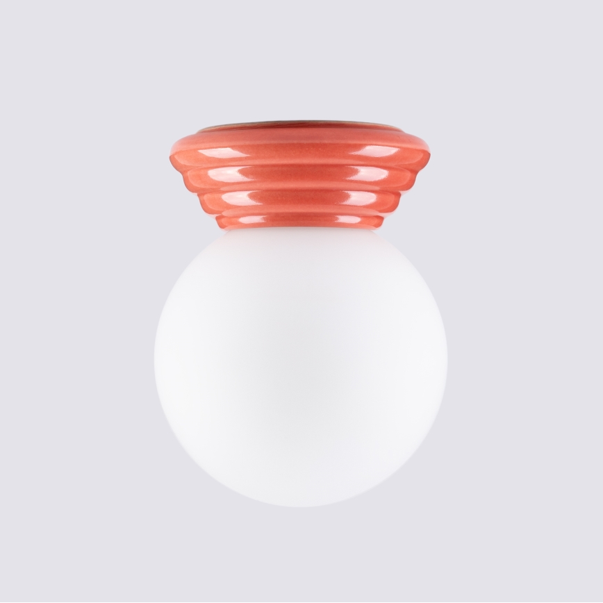 Φωτιστικό οροφής μπάνιου ZORI 1xG9/8W/230V Ø 12 cm IP44 ροζ