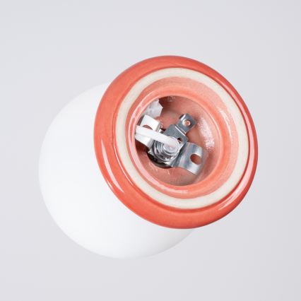 Φωτιστικό οροφής μπάνιου ZORI 1xG9/8W/230V Ø 12 cm IP44 ροζ