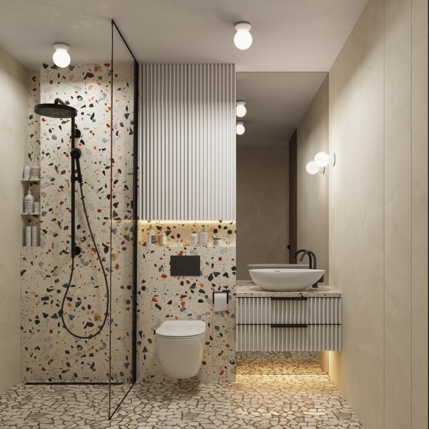 Επιτοίχιο φωτιστικό μπάνιου ZORI 1xG9/8W/230V IP44 λευκό