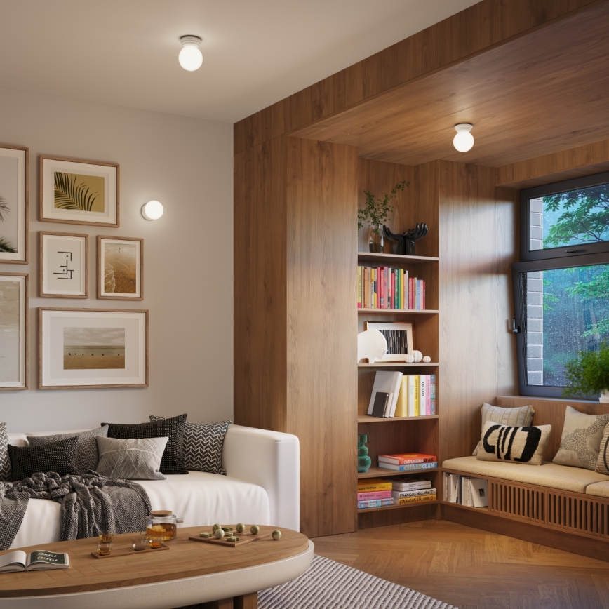 Φωτιστικό οροφής μπάνιου ZORI 1xG9/8W/230V Ø 12 εκ. IP44 λευκό