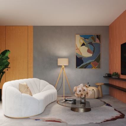 Επιδαπέδιο φωτιστικό NATT 1xE27/15W/230V σε απόχρωση ταουπ