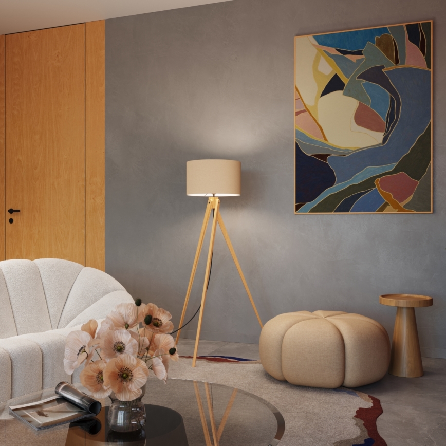 Επιδαπέδιο φωτιστικό NATT 1xE27/15W/230V σε απόχρωση ταουπ