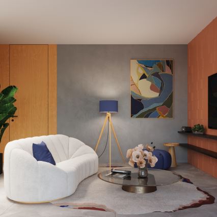 Φωτιστικό δαπέδου NATT 1xE27/15W/230V μπλε