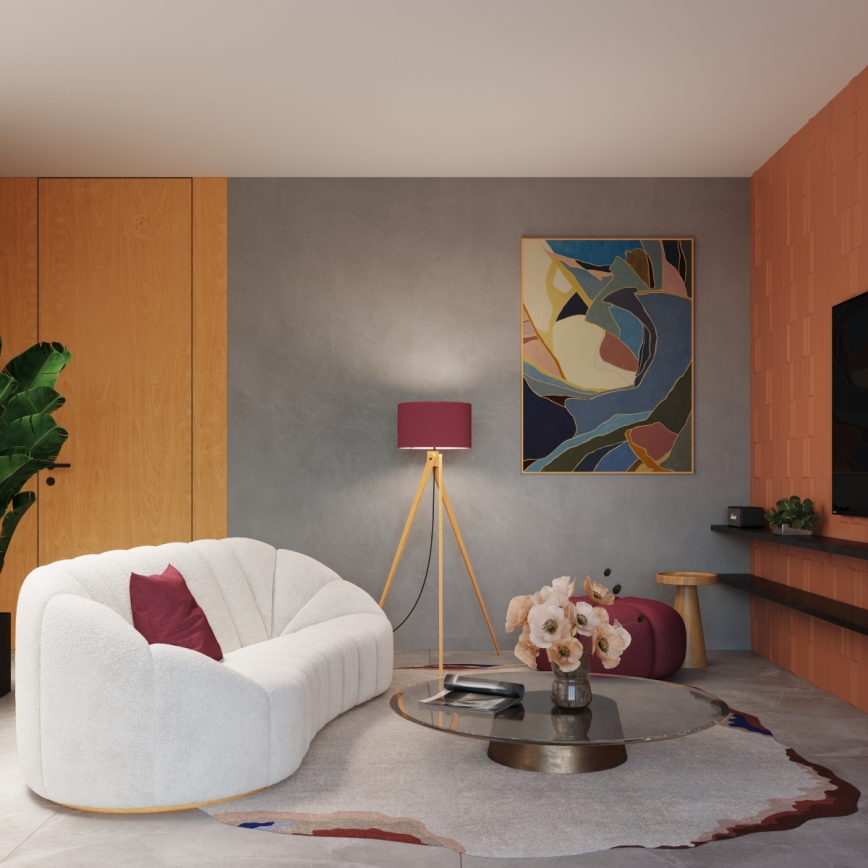 Επιδαπέδιο φωτιστικό NATT 1xE27/15W/230V κόκκινο