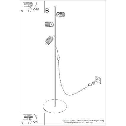 Επιδαπέδιο φωτιστικό KARBON 3xGU10/10W/230V λευκό