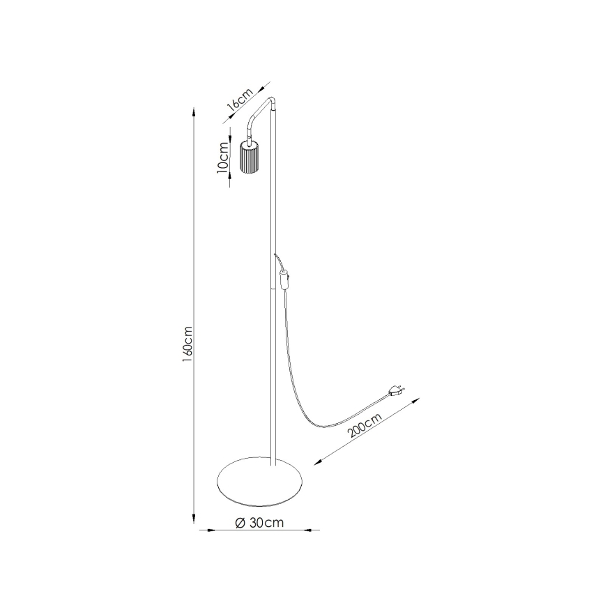 Φωτιστικό δαπέδου KARBON 1xGU10/10W/230V μαύρο