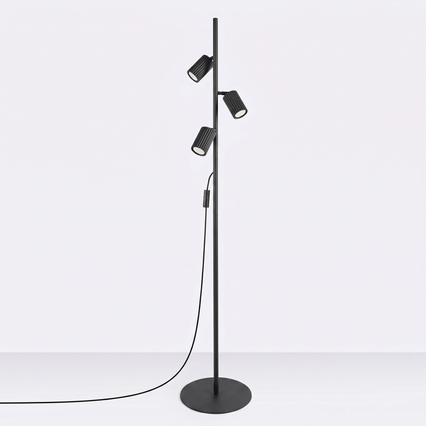 Φωτιστικό δαπέδου KARBON 3xGU10/10W/230V μαύρο