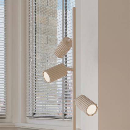Επιδαπέδιο φωτιστικό KARBON 3xGU10/10W/230V σε κρεμ απόχρωση