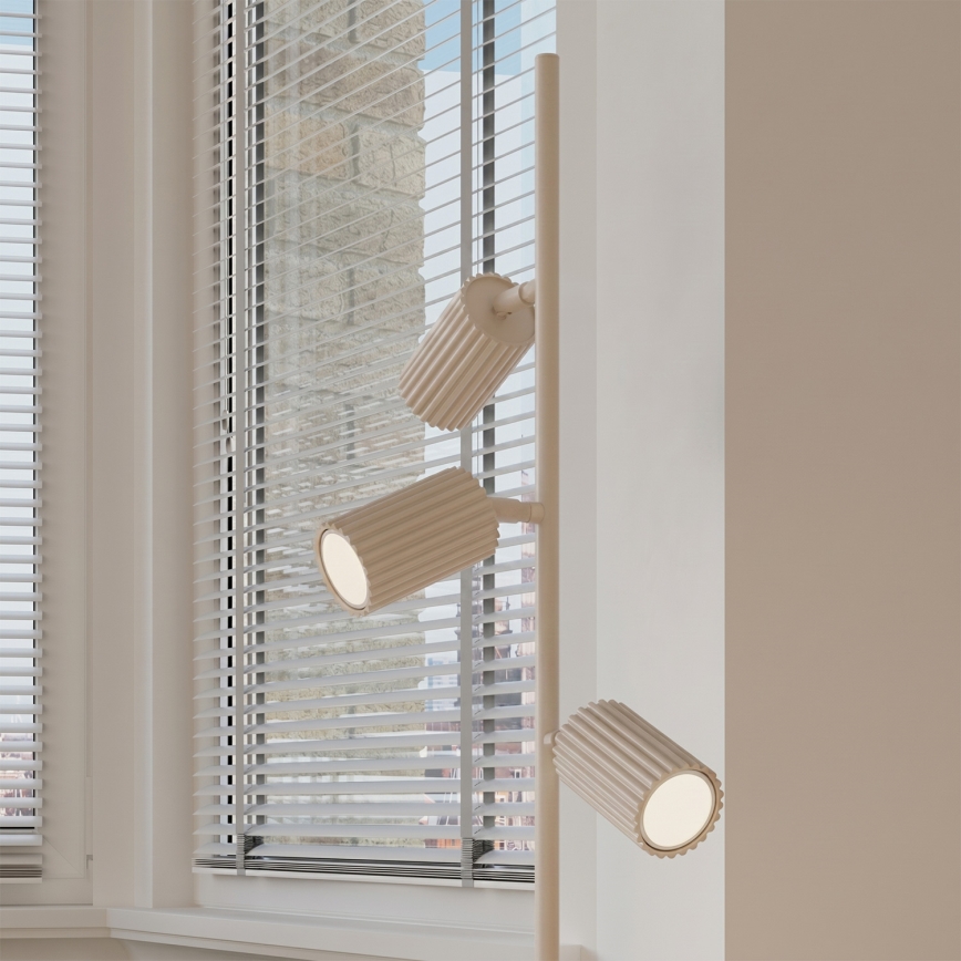 Επιδαπέδιο φωτιστικό KARBON 3xGU10/10W/230V σε κρεμ απόχρωση