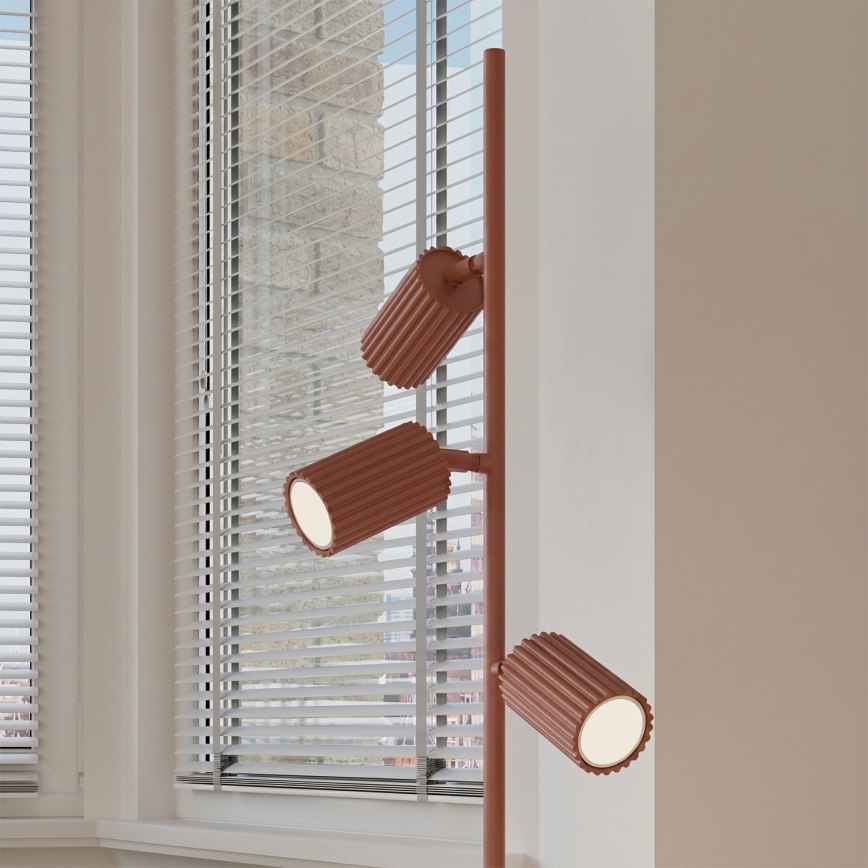 Επιδαπέδιο φωτιστικό KARBON 3xGU10/10W/230V πορτοκαλί
