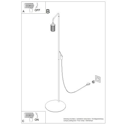 Φωτιστικό δαπέδου KARBON 1xGU10/10W/230V πράσινο