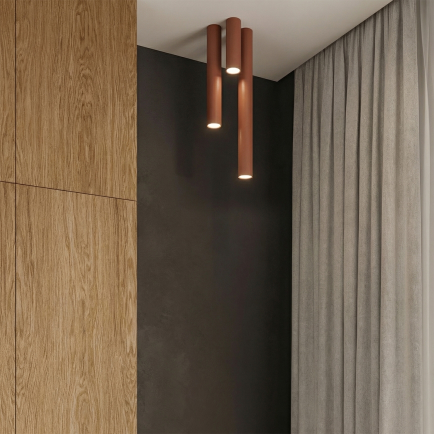Σποτ φωτιστικό LAGOS 1xGU10/10W/230V 10 cm καφέ
