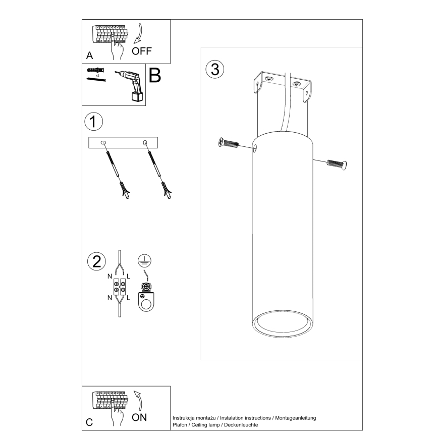 Σποτ φωτιστικό LAGOS 1xGU10/10W/230V 20 cm καφέ