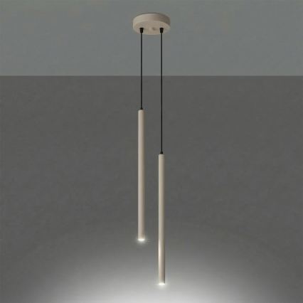 Κρεμαστό φωτιστικό με καλώδιο PASTELO 2xG9/8W/230V τάουπ