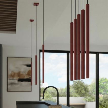 Κρεμαστό φωτιστικό με καλώδιο PASTELO 1xG9/8W/230V κόκκινο