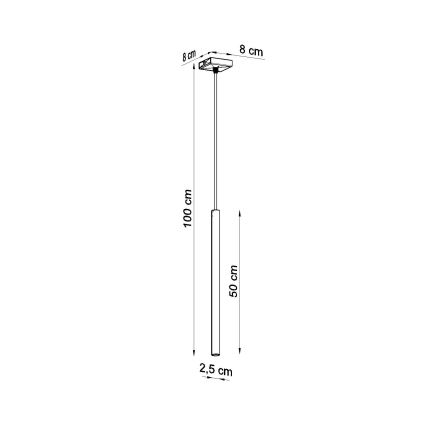 Κρεμαστό φωτιστικό με καλώδιο PASTELO 1xG9/8W/230V κόκκινο
