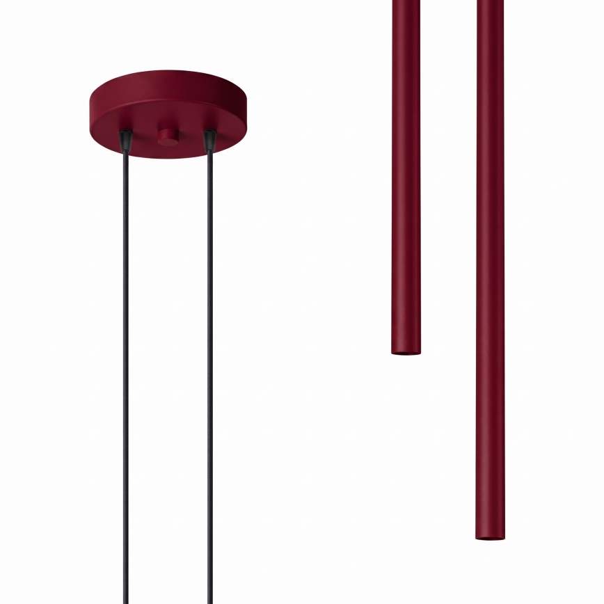 Κρεμαστό φωτιστικό με καλώδιο PASTELO, 2xG9/8W/230V, κόκκινο