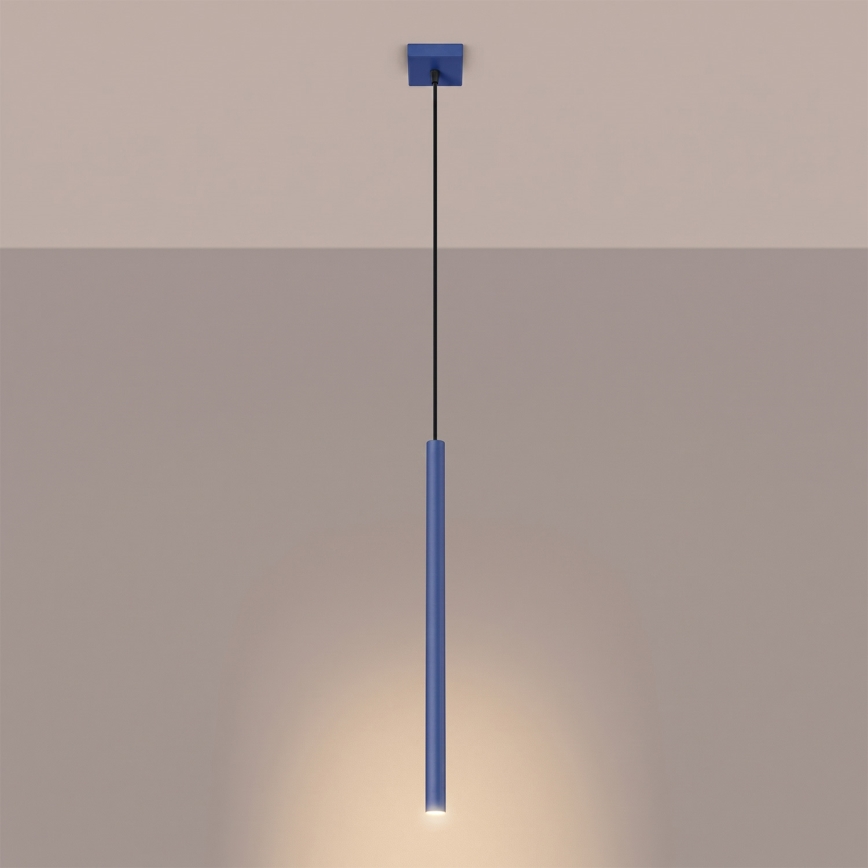 Κρεμαστό φωτιστικό με καλώδιο PASTELO 1xG9/8W/230V μπλε