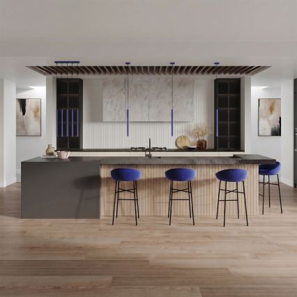 Κρεμαστό φωτιστικό με καλώδιο PASTELO 1xG9/8W/230V μπλε