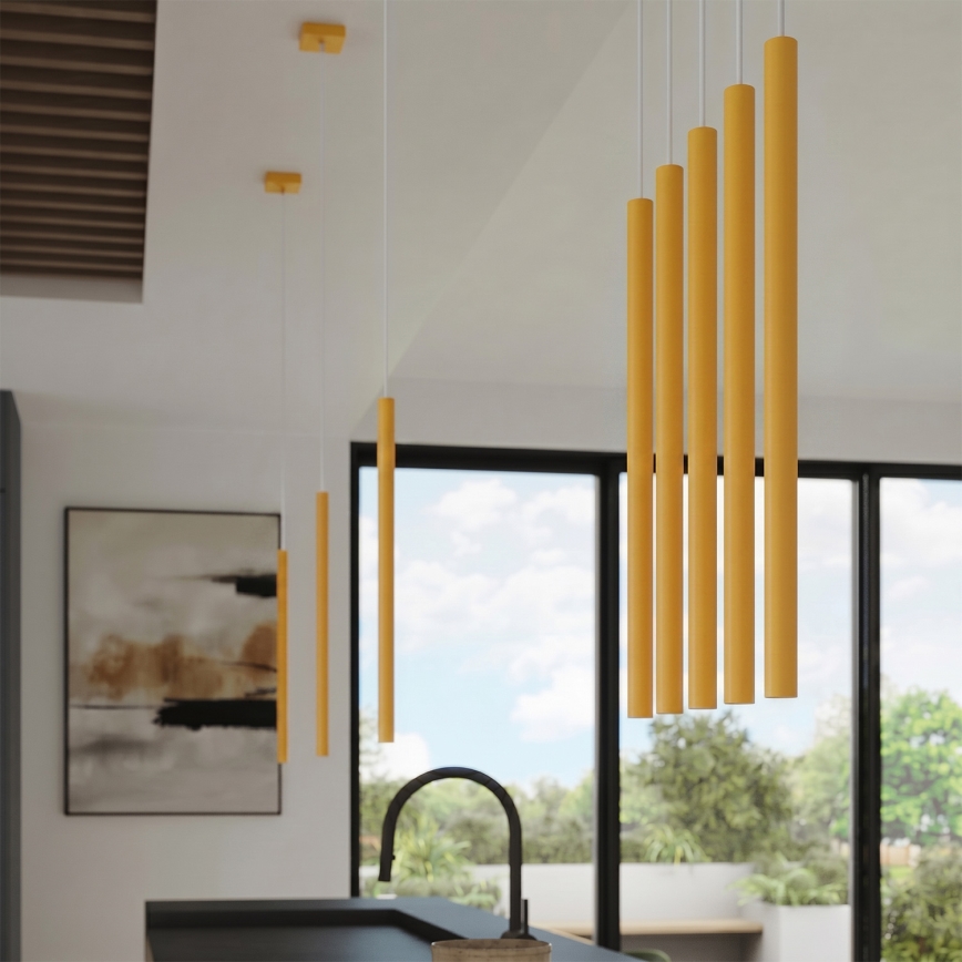 Κρεμαστό φωτιστικό με καλώδιο PASTELO 1xG9/8W/230V κίτρινο