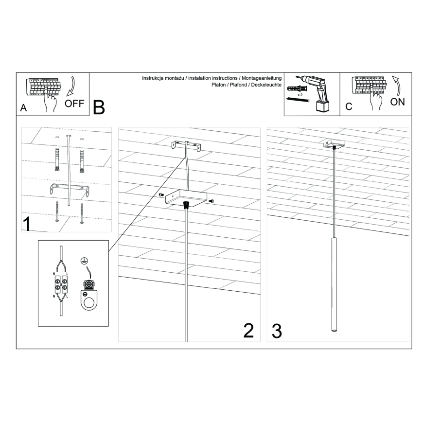 Κρεμαστό φωτιστικό με καλώδιο PASTELO 1xG9/8W/230V κίτρινο