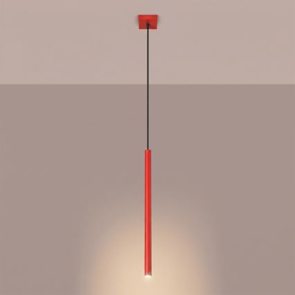 Κρεμαστό φωτιστικό με καλώδιο PASTELO 1xG9/8W/230V κόκκινο