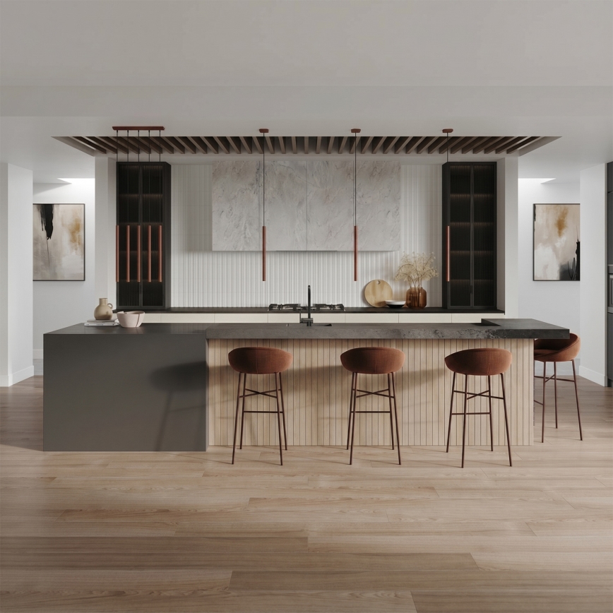 Κρεμαστό φωτιστικό με καλώδιο PASTELO 1xG9/8W/230V καφέ