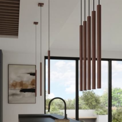 Κρεμαστό φωτιστικό με καλώδιο PASTELO 1xG9/8W/230V καφέ