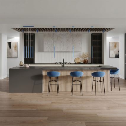 Κρεμαστό φωτιστικό με καλώδιο PASTELO 1xG9/8W/230V μπλε