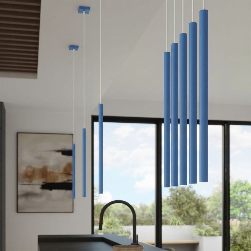 Κρεμαστό φωτιστικό με καλώδιο PASTELO 1xG9/8W/230V μπλε