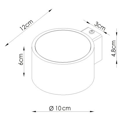 Επιτοίχιο φωτιστικό MODO 1xGX53/10W/230V μπλε
