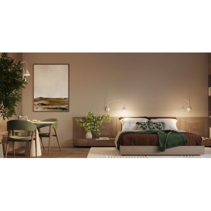 Επιτοίχιο φωτιστικό NOX 1xE14/10W/230V σε κρεμ απόχρωση