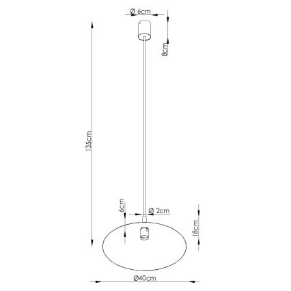 Κρεμαστό φωτιστικό σε καλώδιο NOX 1xE27/15W/230V κρεμ