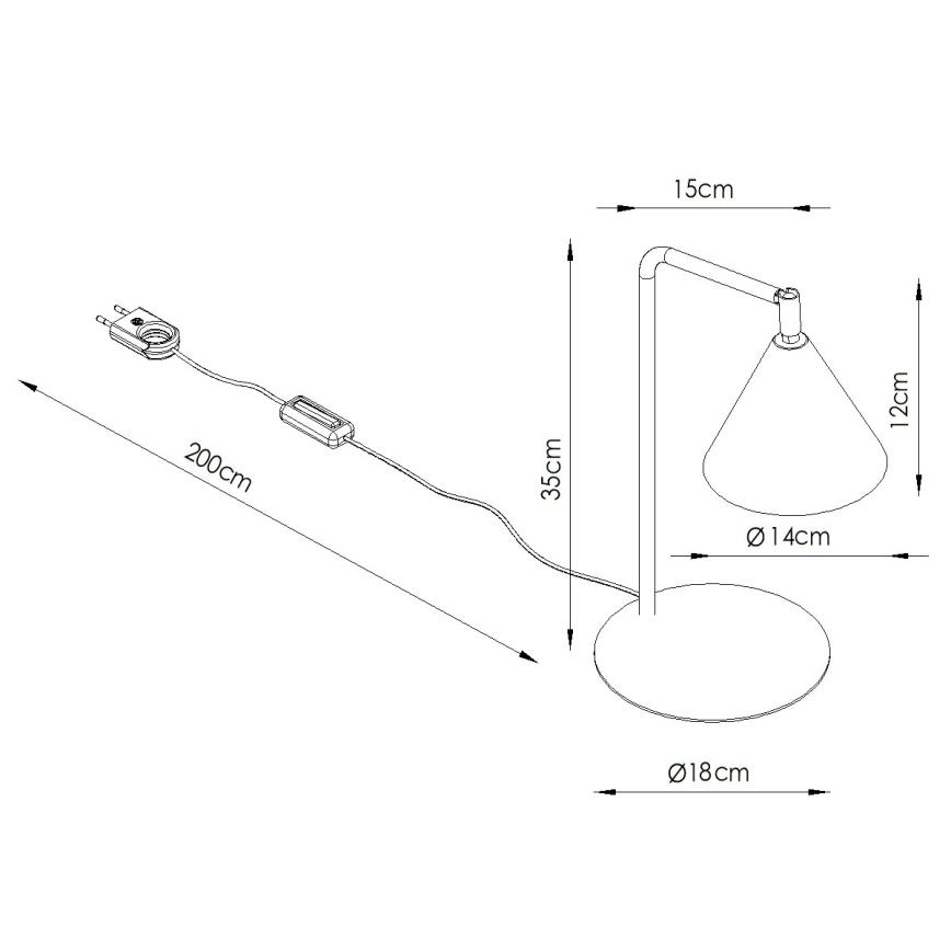 Επιτραπέζιο φωτιστικό NOX 1xE14/10W/230V κρεμ