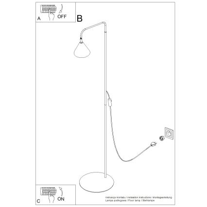 Επιδαπέδιο φωτιστικό NOX 1xE14/10W/230V σε εκρού απόχρωση