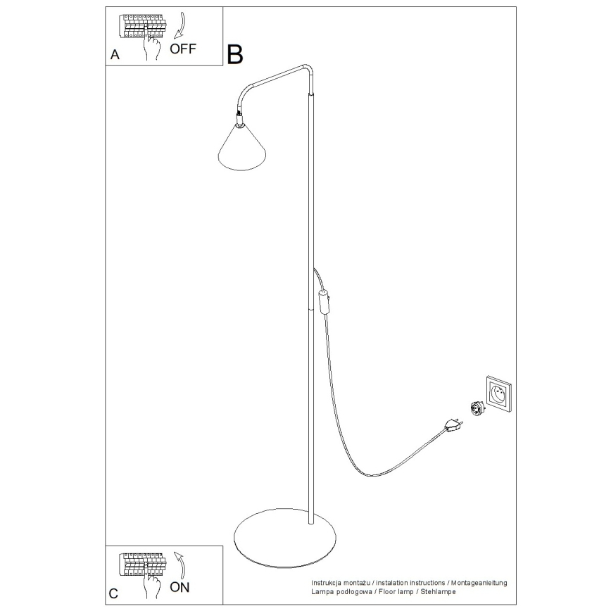 Επιδαπέδιο φωτιστικό NOX 1xE14/10W/230V σε εκρού απόχρωση