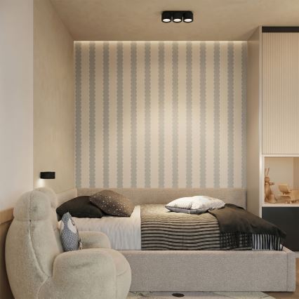 Επιτοίχιο φωτιστικό AURA 1xGX53/10W/230V μαύρο