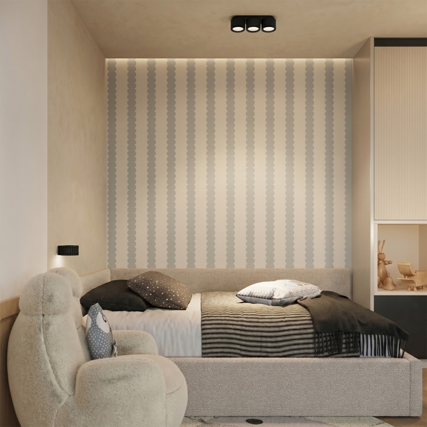 Επιτοίχιο φωτιστικό AURA 1xGX53/10W/230V μαύρο