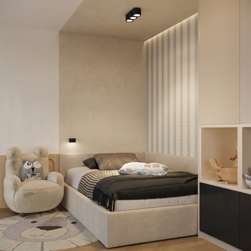 Επιτοίχιο φωτιστικό AURA 1xGX53/10W/230V μαύρο
