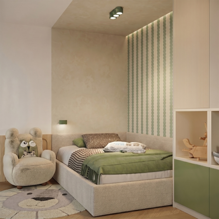 Επιτοίχιο φωτιστικό AURA 1xGX53/10W/230V πράσινο