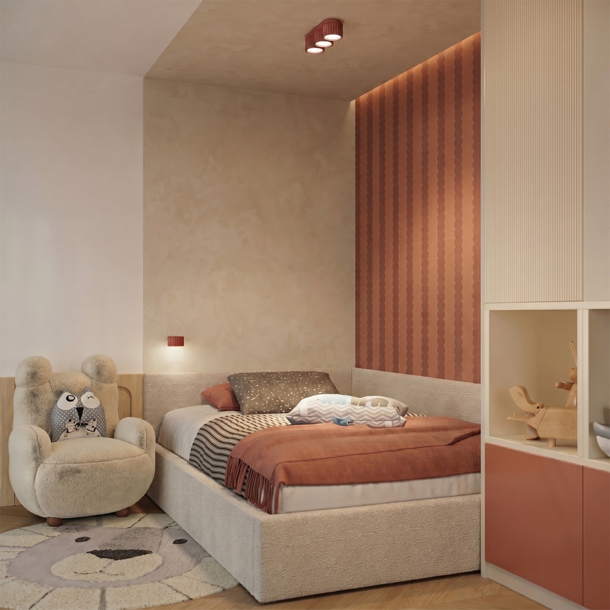 Επιτοίχιο φωτιστικό AURA 1xGX53/10W/230V πορτοκαλί