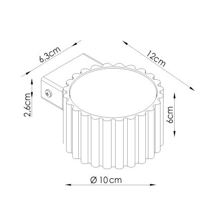 Επιτοίχιο φωτιστικό AURA 1xGX53/10W/230V πορτοκαλί