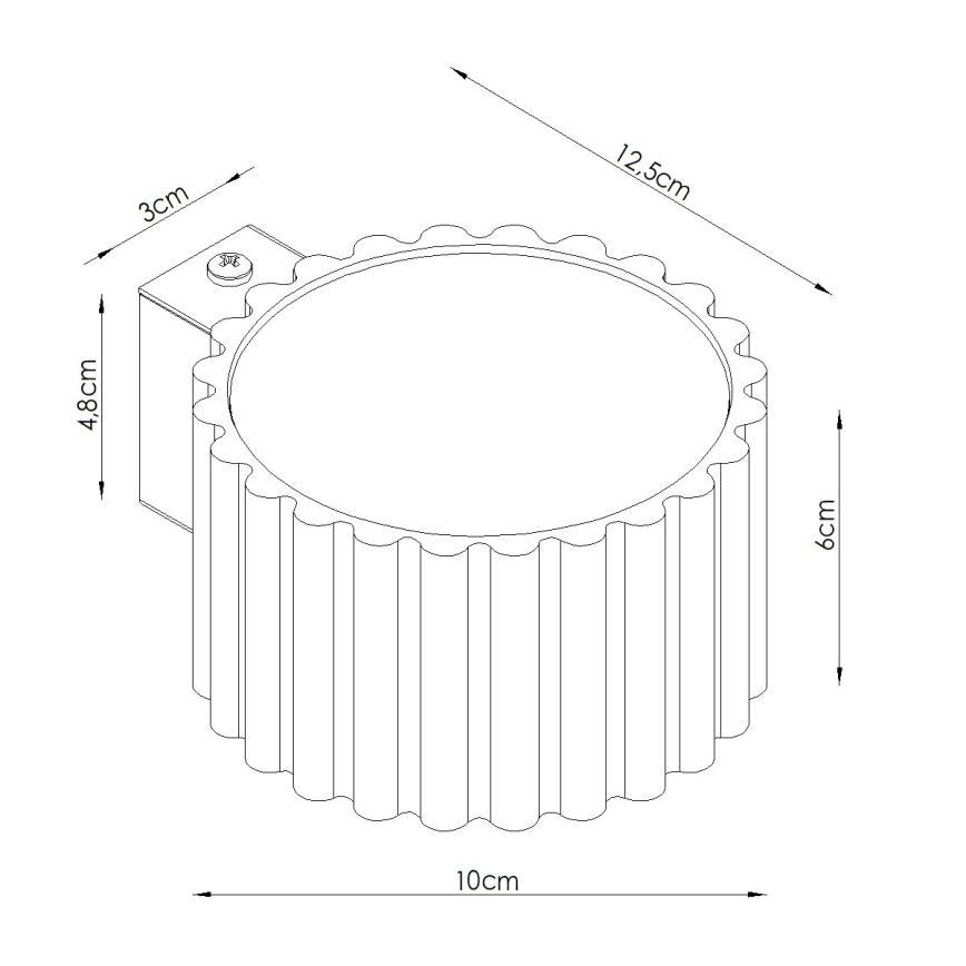Φωτιστικό τοίχου AURA 1xGX53/10W/230V γκρι-μπεζ