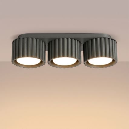 Φωτιστικό σποτ AURA 3xGX53/10W/230V μαύρο