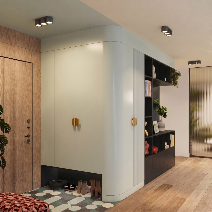 Φωτιστικό σποτ AURA 3xGX53/10W/230V μαύρο