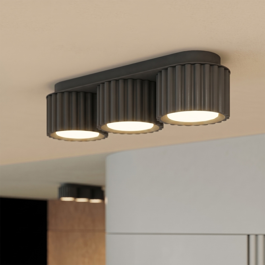 Φωτιστικό σποτ AURA 3xGX53/10W/230V μαύρο