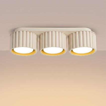 Σποτ φωτιστικό AURA 3xGX53/10W/230V σε κρεμ απόχρωση
