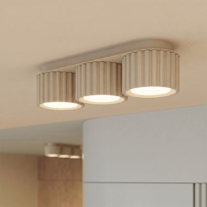 Σποτ φωτιστικό AURA 3xGX53/10W/230V σε κρεμ απόχρωση