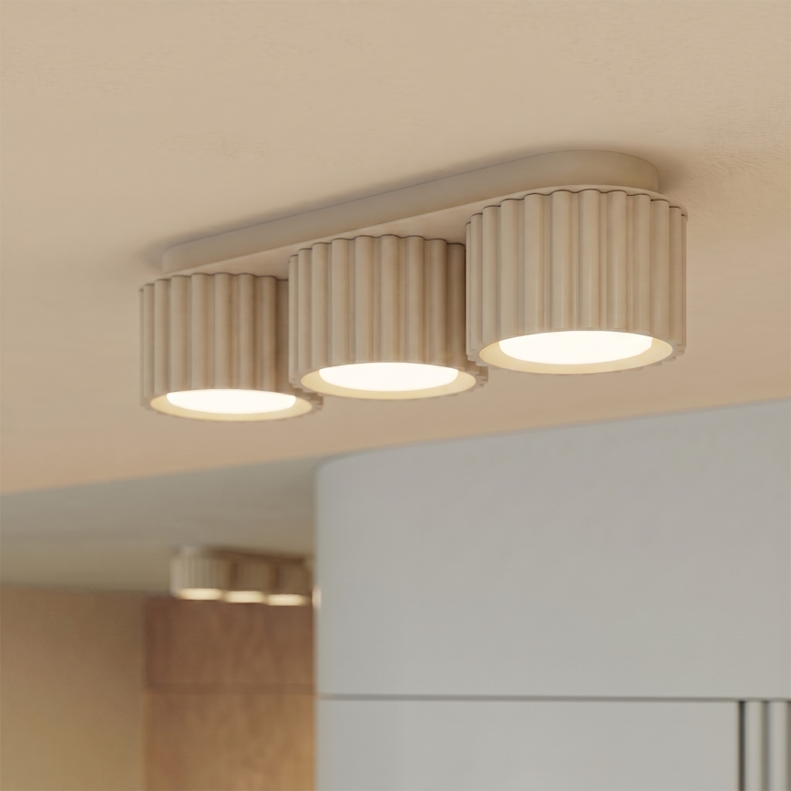 Σποτ φωτιστικό AURA 3xGX53/10W/230V σε κρεμ απόχρωση